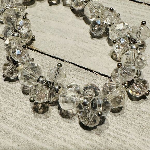 Faceted Clear AB Crystal Stretch Bracelet - Picture 5 of 5